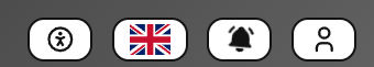 Toolbar in the top right corner of the dashboard