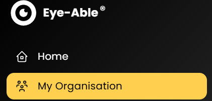 ‘My Organisation’ tab in the dashboard