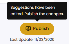 screenshot showing the "publish" button on the eye-able access page